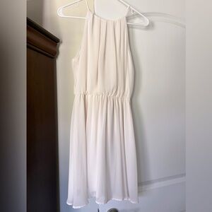 NWOT LUSH Sleeveless, Halter Mini Dress in Blush Pink | Size S